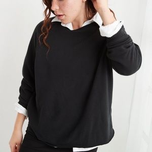aerie black kickback crewneck sweatshirt
